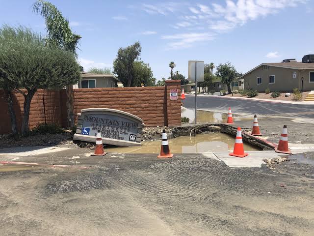 Vehicle Crashed into Hydrant Due to Flooding and Caused Major Cathedral City Roadway Shutdown!
