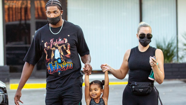 Khloe Kardashian and Tristan Thompson Matched their Clothes While Escorting their Daughter to Dance Class