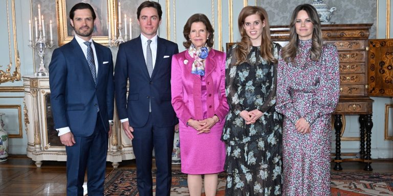 Silvia from Sweden, Carlos Felipe and Sofia from Sweden invite Beatriz de York and Edo Mapelli to the Royal Palace for a common cause