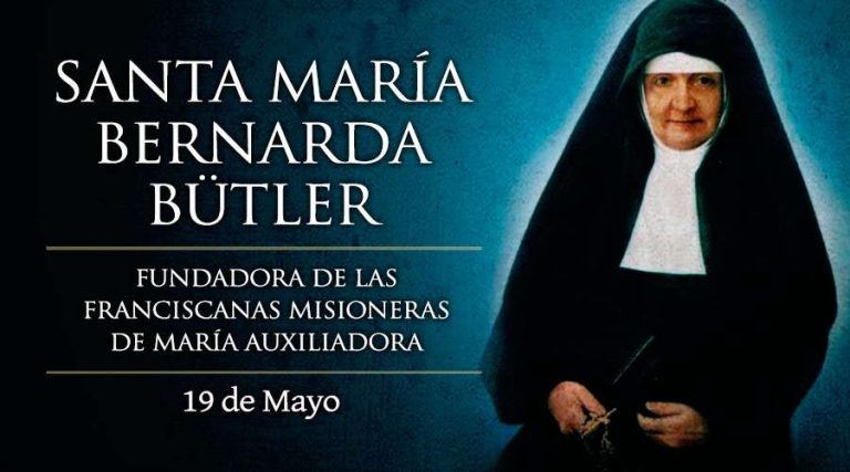 Today Saint Mary Bütler is celebrated, a nun who left the convent to become a missionary
